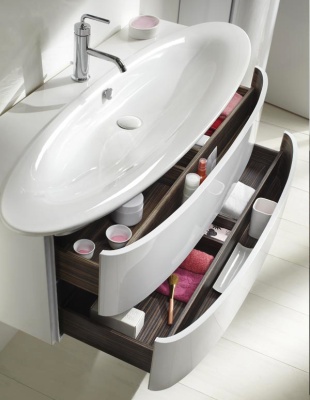 Тумба под раковину Jacob Delafon Presquile 83 EB1104-G1C подвесная Белая глянцевая