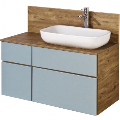Тумба под раковину Акватон Мишель 100 1A244101MIX30 подвесная Дуб рустикальный Фьорд