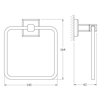 Кольцо для полотенец Artwelle Hagel 9913 Хром