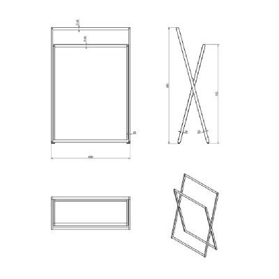 Напольная стойка Langberger 73181 раскладная Хром