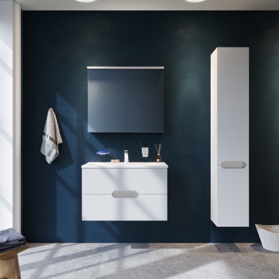 Зеркальный шкаф AM.PM Spirit 80 M70MCX0801WG с подсветкой Белый