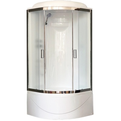 Душевая кабина Royal Bath ВК 90x90 RB90BK1-M-CH стекло матовое задние стенки Белые