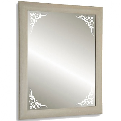 Зеркало Mixline Багет Вояж 60 527449 Бежевое с пескоструйным рисунком