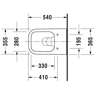 Унитаз Duravit Happy D 2 2222090000 подвесной без сиденья
