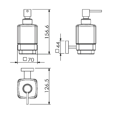 Дозатор для жидкого мыла Langberger Ledro 21821A Хром