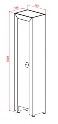 Пенал Astra Form Лотус Правый