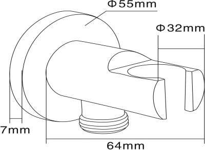 Шланговое подключение Swedbe Platta 5505 Хром