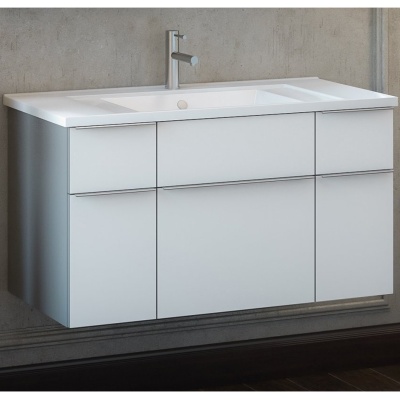 Комплект мебели для ванной Opadiris Кристалл 90 подвесной Белый Титан