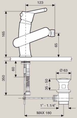 Смеситель для биде Emmevi Twist 6604 Хром