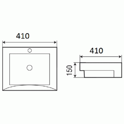 Раковина WeltWasser Deilbach 4010 41 10000003884 Белый глянец