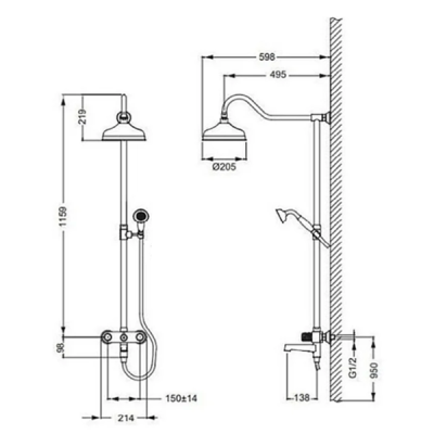 Душевая стойка Schein Carving 8065055 Хром