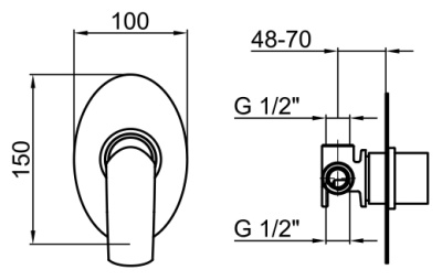 Смеситель для душа Webert Aria AI880101 Хром