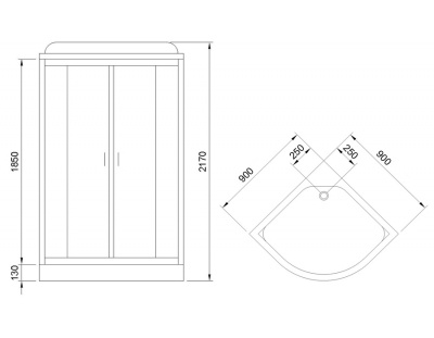 Душевая кабина Royal Bath HK 90х90 RB90HK6-WT без гидромассажа