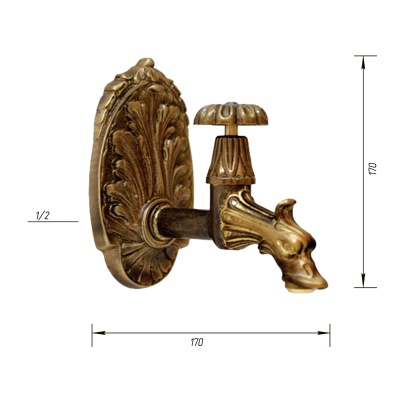 Кран для одного типа воды Migliore Artistica ML.ART-0139.BR Бронза ML.ART-0139.BR