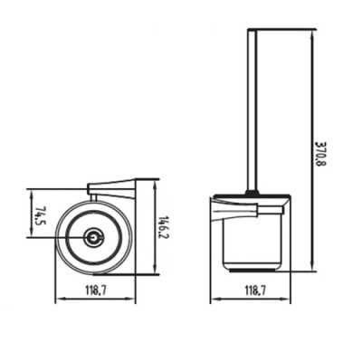 Ершик для унитаза Kaiser KH-2026 Хром