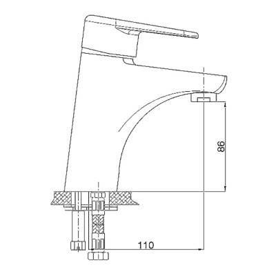 Смеситель для раковины GPD Tigra MLB110 Хром