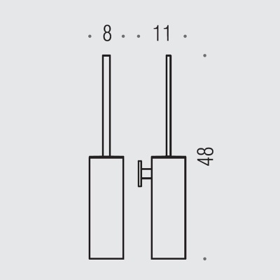 Ершик для унитаза подвесной Colombo Design Look B1607.000 Хром