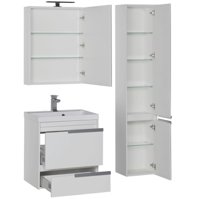 Комплект мебели для ванной Aquanet Тиволи 60 180558 подвесной Белый