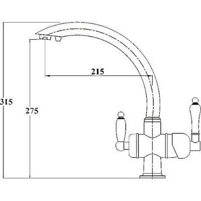 Смеситель для кухни ZorG Clean Water ZR 327 YF NICKEL Никель