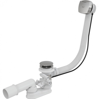 Слив-перелив Alcaplast A566-112122-120 полуавтомат Хром Белый Слив-перелив Alcaplast A566-112122-120 полуавтомат Хром Белый