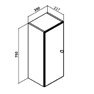 Подвесной шкаф Runo Эконом 50 Белый