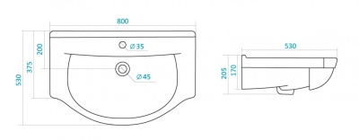 Тумба под раковину Style Line Эко Фьюжн 26 Эльбрус 80 Белый глянец