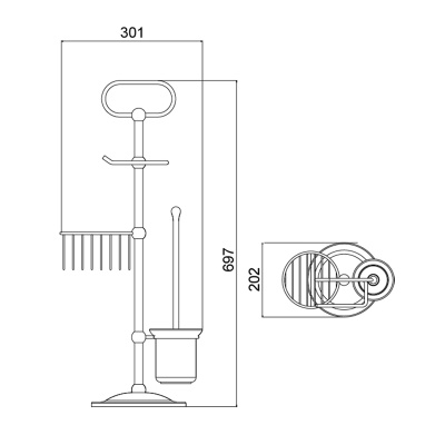 Стойка Timo Nelson 160085/02 Антик