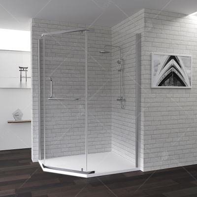 Душевой уголок RGW Passage PA-91 80x100 профиль Хром стекло прозрачное