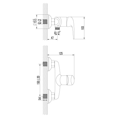 Смеситель для душа Lemark Pramen LM3303C Хром