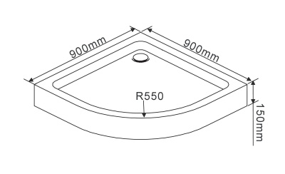Душевой поддон Rush Corsica CO-R90 Белый