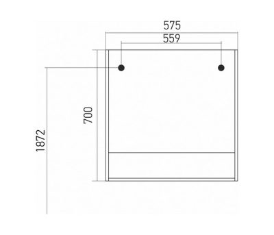 Зеркальный шкаф Mixline Сура 60 539801 Серый Белый
