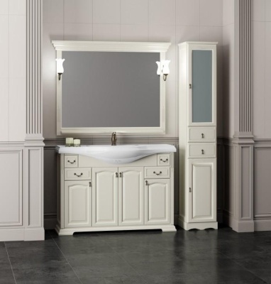 Шкаф пенал Opadiris Риспекто 30 R Z0000009765 Слоновая кость ручки Бронза