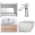Комплект мебели для ванной BelBagno SET BB N7 Etna 100 подвесной Rovere Bianco