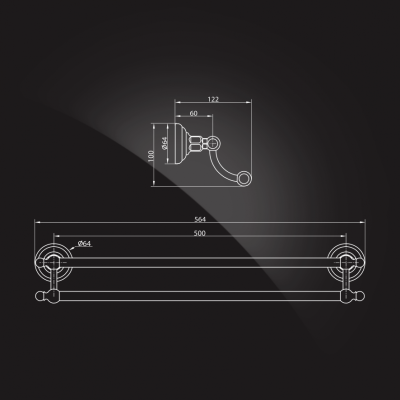 Держатель для полотенец Elghansa Praktic PRK-225 50 двойной Хром