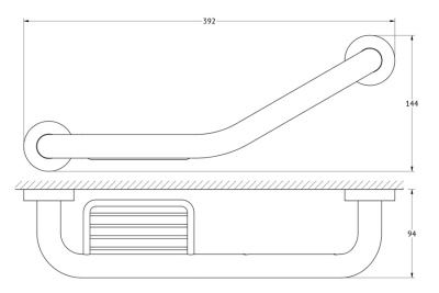 Поручень Artwelle Harmonie HAR 044 с мыльницей Хром
