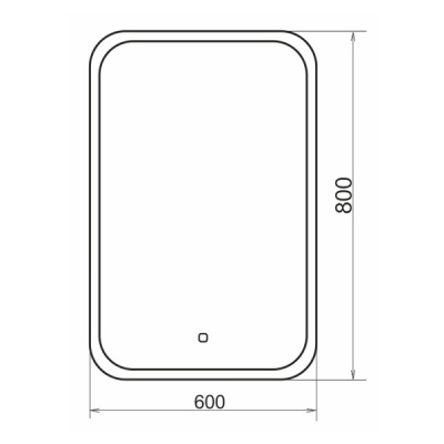Зеркало Comforty Пион 60 00-00000700 с подсветкой с сенсорным выключателем