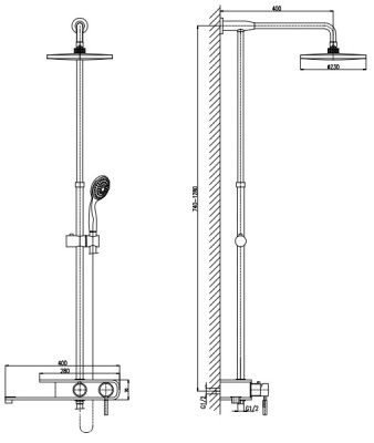 Душевая система Rav Slezak Murray MU080.5/3 Хром