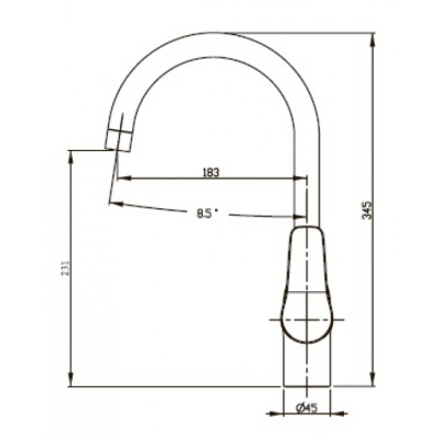 Смеситель для кухни Kaiser Sena 74044 Хром