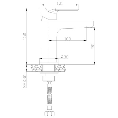 Смеситель Rossinka RS33 RS33-11U для раковины