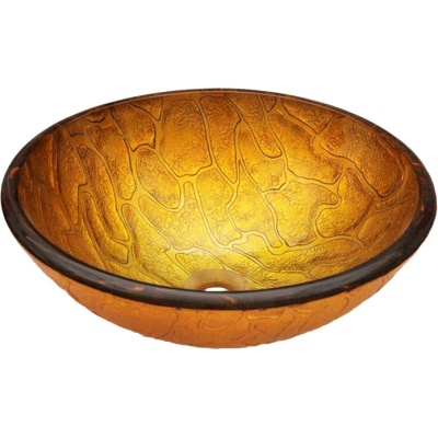 Раковина-чаша Bronze de Luxe 40 14055 Без смесителя, стекло 19 мм