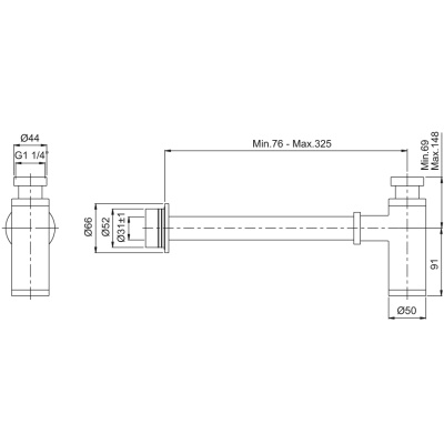 Сифон для раковины Vitra Syphon A4512326 Медь