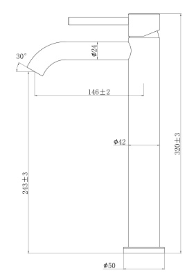 Смеситель для раковины Artik Scandi 9012B Черный матовый