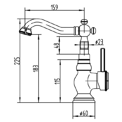 Смеситель для раковины ZorG Antic A 309U-BR Бронза