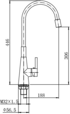 Смеситель для кухни Fashun A4153-B04 Черный Хром