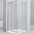 Душевой уголок Black&White Stellar Wind S202-800х1200 прямоугольный профиль Серебристый хром стекло прозрачное