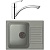 GranFest Quarz GF-Z13 со смесителем для кухни Vitra Dynamic S A42086EXP Серый Хром
