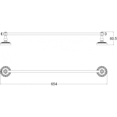 Полотенцедержатель ZorG BR AZR 12 BR Бронза