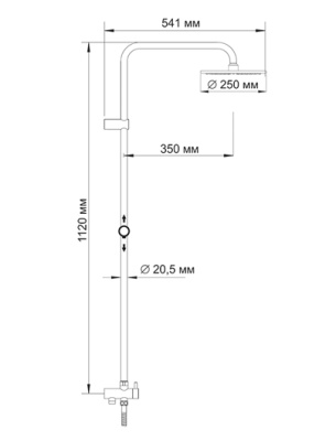 Душевая система WasserKRAFT A041 Темная бронза