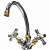 Смеситель для раковины Paini Liberty 17CR250OR Хром-золото