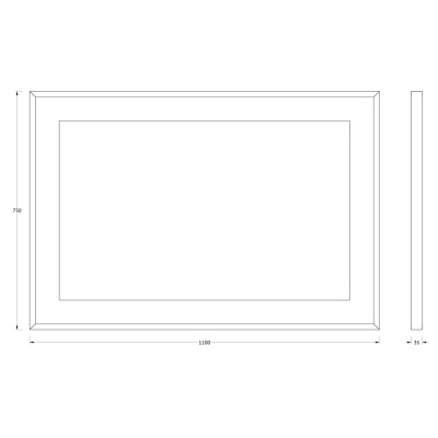 Зеркало Evoform Ledside 75х110 Сталь